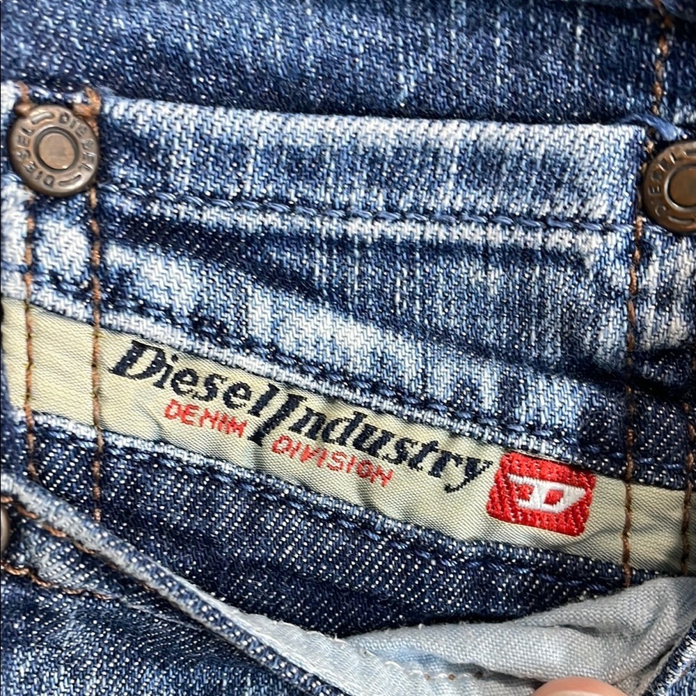 Vintage Diesel Blue Bootcut Jeans with Natural Fading 28x30 - Picture 3 of 8